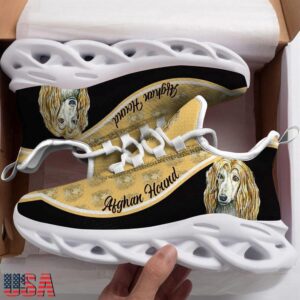 Afghan Hound Dogs Lover Air Max Shoes Air Cushion Sneakers, Running Sneakers