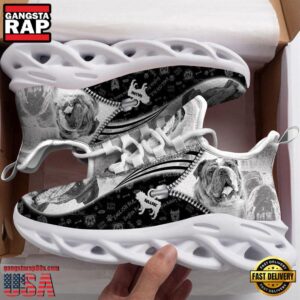 English Bulldog Sketch Dogs Lover Air Max Shoes Air Cushion Sneakers, Running Sneakers