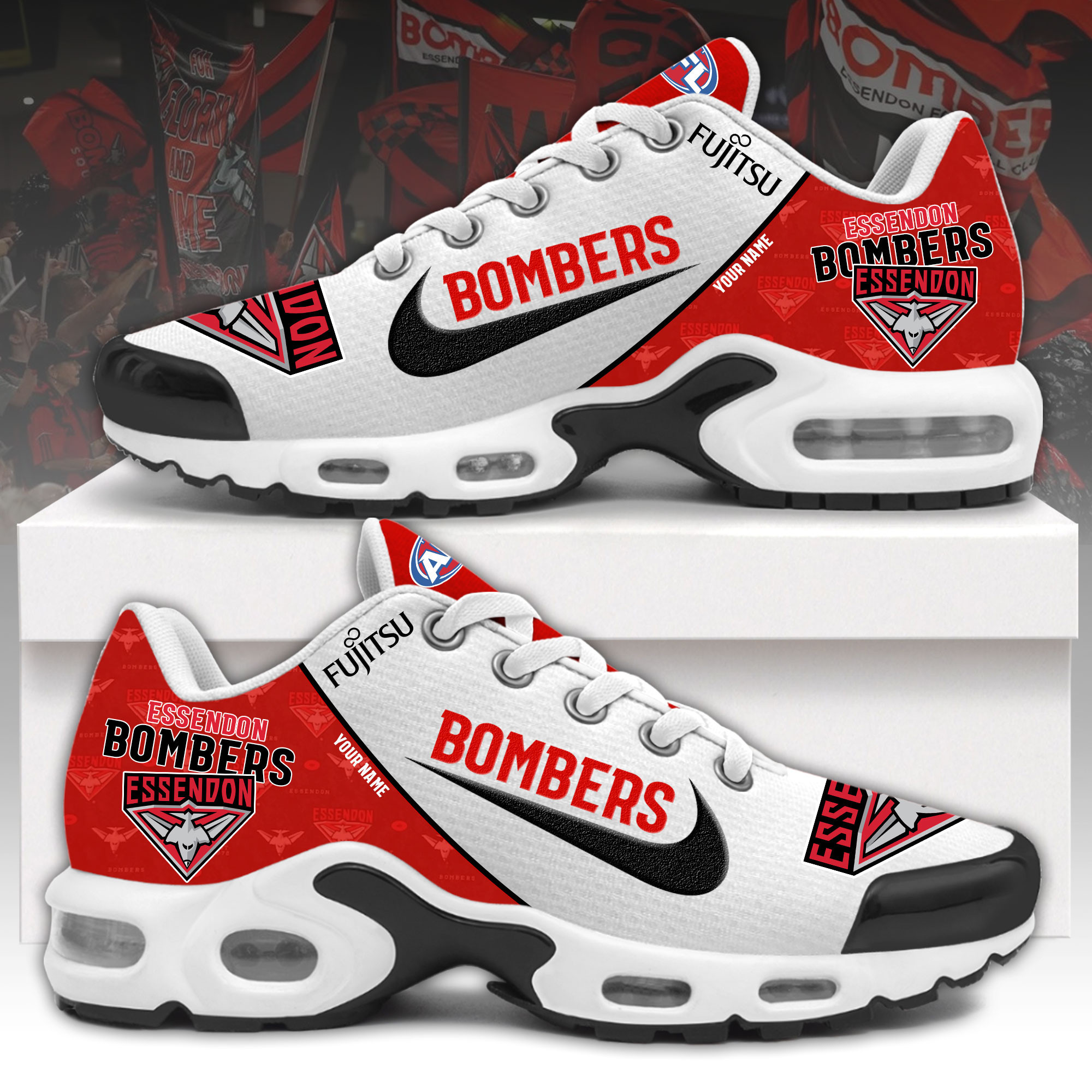 Essendon Bombers Air Max Plus Shoes Sneakers For Men And Women 1 Essendon Bombers Air Max Plus Shoes Sneakers For Men And Women