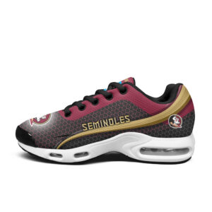 Florida State Personalized Name Team Colors Wave Line Beehive Pattern Air Max Shoes Air Cushion Sneakers