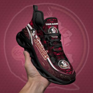 Florida State Seminoles Black Clunky Sneakers Custom Name, Max Soul Shoes, Sport Gifts