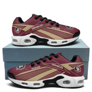 Florida State Seminoles Personalized Name Team Colors Supersonic Line Pattern Air Max Shoes Air Cushion Sneakers