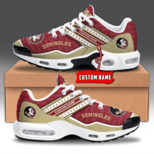 Florida State Seminoles Personalized Name Team Logo Mix Colors Star Line Shoes Air Cushion Sneakers