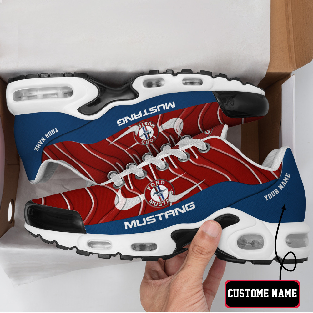Ford Mustang Vibrant Wave Custom Name Air Max Shoes Air Cushion Sneakers 1 Ford Mustang Vibrant Wave Custom Name Air Max Shoes Air Cushion Sneakers
