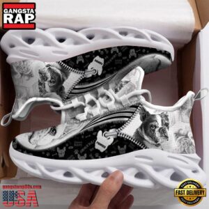 French Bulldog Sketch Dogs Lover Air Max Shoes Air Cushion Sneakers, Running Sneakers
