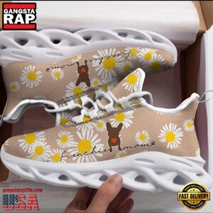 Frenchie Mom, Daisy Flowers Dogs Lover Air Max Shoes Air Cushion Sneakers, Running Sneakers