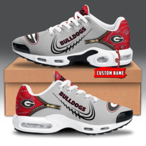 Georgia Bulldogs Personalized Name Team Logo Mix Colors Zipped Line Shoes Air Cushion Sneakers