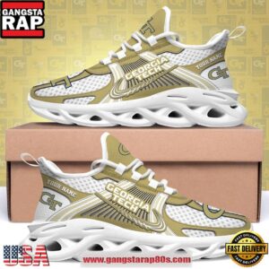 Georgia Tech Yellow Jackets Custom Name Clunky Sneaker Max Soul Shoes