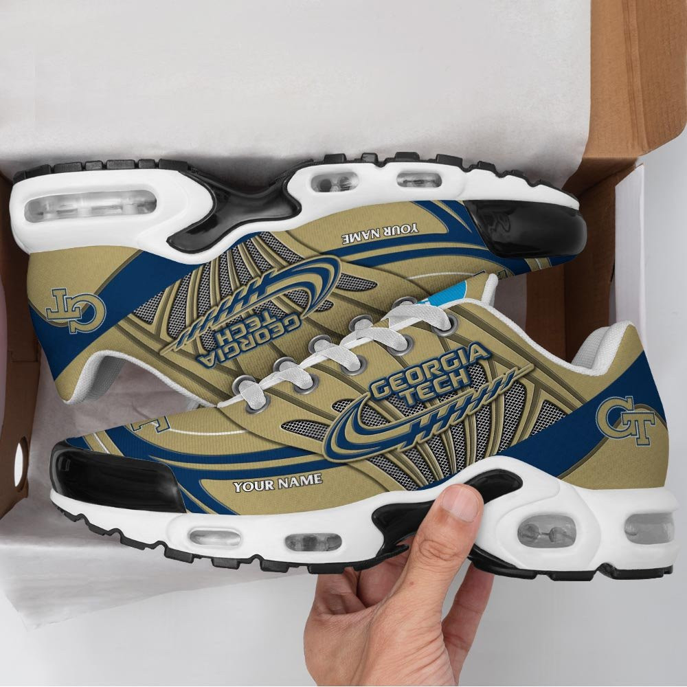 Georgia Tech Yellow Jackets Personalized Air Max Shoes Air Cushion Sneakers 1 Georgia Tech Yellow Jackets Personalized Air Max Shoes Air Cushion Sneakers