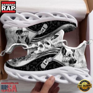 German Shepherd Sketch Dogs Lover Air Max Shoes Air Cushion Sneakers, Running Sneakers