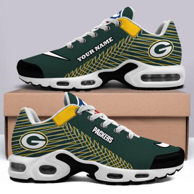 Green Bay Packers Custom Name Shoes Air Cushion Sneakers 1 Green Bay Packers Custom Name Shoes Air Cushion Sneakers