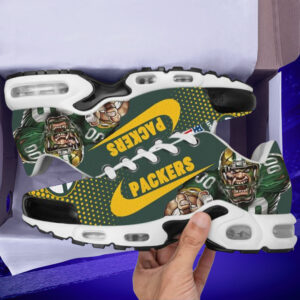 Green Bay Packers Dot Pattern Custom Name Air Max Shoes Air Cushion Sneakers