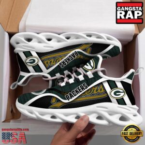 Green Bay Packers National Football League Clunky Air Max Shoes Air Cushion Sneakers Gift For Fans