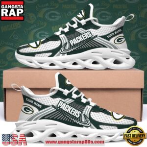 Green Bay Packers Custom Name Clunky Sneaker Max Soul Shoes