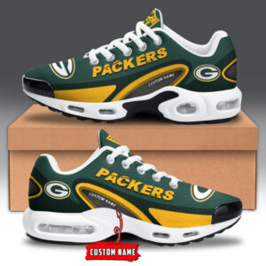 Green Bay Packers Personalized Name Team Logo Mix Colors Oval Line Air Max Shoes Air Cushion Sneakers