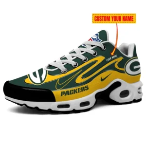 Green Bay Packers Personalized Name Team Mix Colors V2 Air Max Shoes Air Cushion Sneakers