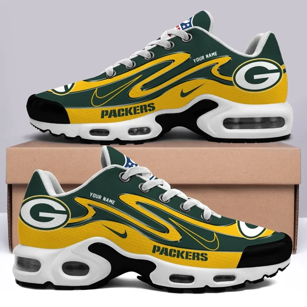 Green Bay Packers Personalized Name Team Mix Colors V2 Shoes Air Cushion Sneakers 1 Green Bay Packers Personalized Name Team Mix Colors V2 Shoes Air Cushion Sneakers