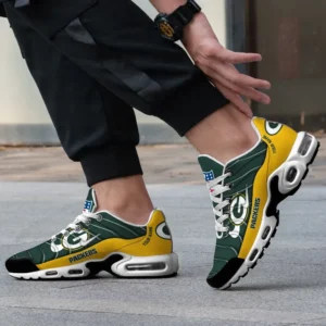 Green Bay Packers Personalized Name Team Mix Colors V4 Air Max Shoes Air Cushion Sneakers