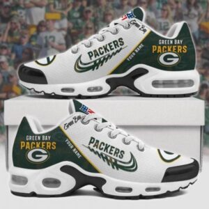 Green Bay Packers Personalized Name Team Mix Colors Wing Logo Air Max Shoes Air Cushion Sneakers