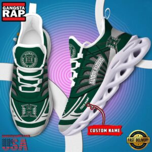 NCAA Hawaii Rainbow Warriors Custom Name Air Max Shoes Air Cushion Sneakers
