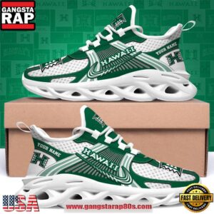 Hawaii Rainbow Warriors Custom Name Clunky Sneaker Max Soul Shoes