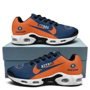 Houston Astros Personalized Name Team Logo Wings Of God Pattern Air Max Shoes Air Cushion Sneakers