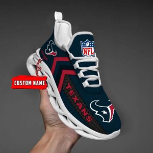 Houston Texans Black Max Soul Shoes 2025 Versions Custom Name 638