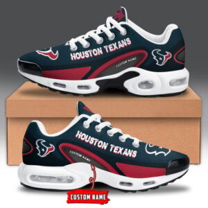 Houston Texans Personalized Name Team Logo Mix Colors Oval Line Air Max Shoes Air Cushion Sneakers