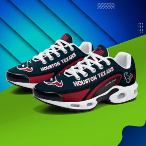 Houston Texans Personalized Name Team Logo Mix Colors Oval Line Air Max Shoes Air Cushion Sneakers