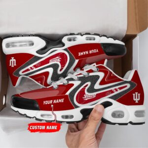 Indiana Hoosiers Personalized Name Team Checkmark Logo Mix Colors Stitch Line Air Max Shoes Air Cushion Sneakers