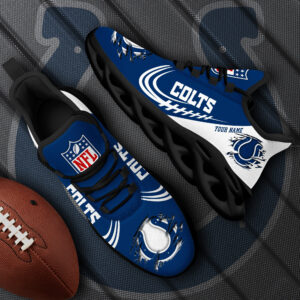 Indianapolis Colts Black Max Soul Shoes 2025 Versions Custom Name 003