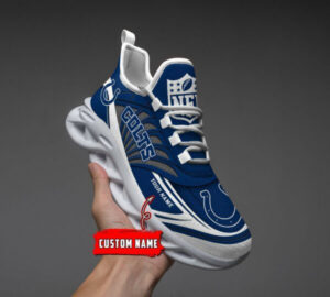 Indianapolis Colts Custom Black Max Soul Shoes 2026 Versions Custom Name 637