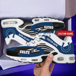 Indianapolis Colts Custom Name White/royal Air Max Shoes Air Cushion Sneakers