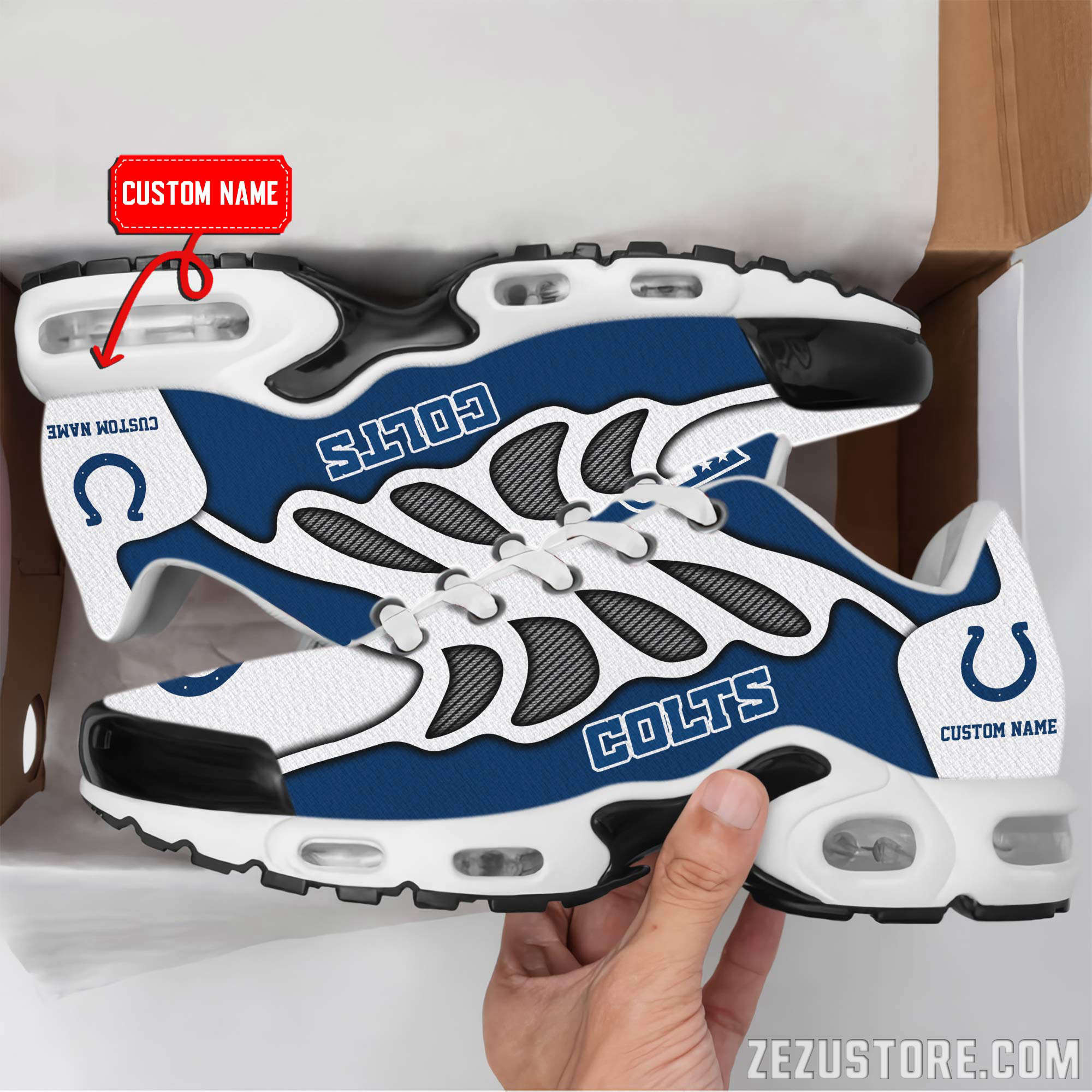 Indianapolis Colts Premium Shoes Air Cushion Sneakers 1 Indianapolis Colts Premium Shoes Air Cushion Sneakers