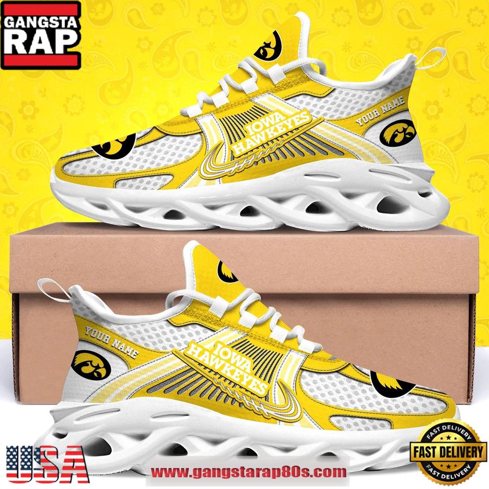 Iowa Hawkeyes Custom Name Clunky Sneaker Max Soul Shoes 1 Iowa Hawkeyes Custom Name Clunky Sneaker Max Soul Shoes