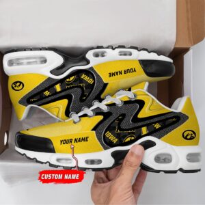 Iowa Hawkeyes Personalized Name Team Checkmark Logo Mix Colors Stitch Line Shoes Air Cushion Sneakers