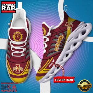 NCAA Iowa State Cyclones Custom Name Air Max Shoes Air Cushion Sneakers