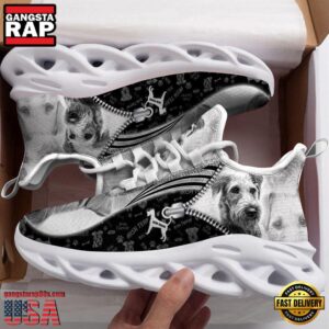 Irish Terrier Sketch Dogs Lover Air Max Shoes Air Cushion Sneakers, Running Sneakers
