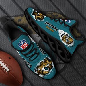 Jacksonville Jaguars Black Max Soul Shoes 2025 Versions Custom Name 554
