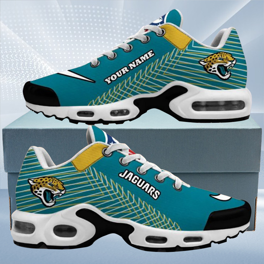 Jacksonville Jaguars Logo Custom Name Air Max Shoes Air Cushion Sneakers 1 Jacksonville Jaguars Logo Custom Name Air Max Shoes Air Cushion Sneakers