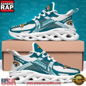 Jacksonville Jaguars Custom Name Clunky Sneaker Max Soul Shoes