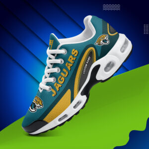 Jacksonville Jaguars Personalized Name Team Logo Mix Colors Oval Line Air Max Shoes Air Cushion Sneakers