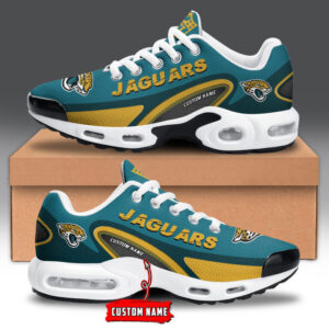 Jacksonville Jaguars Personalized Name Team Logo Mix Colors Oval Line Air Max Shoes Air Cushion Sneakers