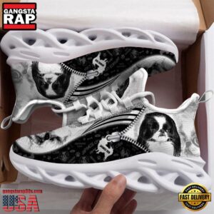 Japanese Chin Sketch Dogs Lover Air Max Shoes Air Cushion Sneakers, Running Sneakers