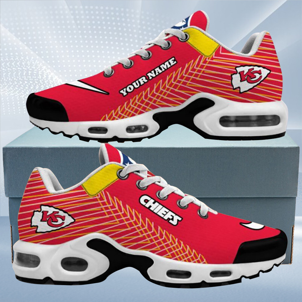Kansas City Chiefs Logo Custom Name Air Max Shoes Air Cushion Sneakers 1 Kansas City Chiefs Logo Custom Name Air Max Shoes Air Cushion Sneakers
