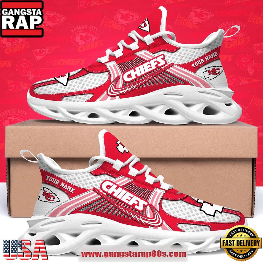 Kansas City Chiefs Custom Name Clunky Sneaker Max Soul Shoes 1 Kansas City Chiefs Custom Name Clunky Sneaker Max Soul Shoes