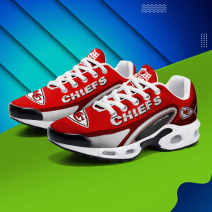 Kansas City Chiefs Personalized Name Team Logo Mix Colors Oval Line Air Max Shoes Air Cushion Sneakers