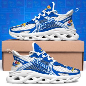 Kansas Jayhawks Clunky Sneakers Custom Your Name, Sport Sneakers, Sport Gifts For Fan, Gifts For Him