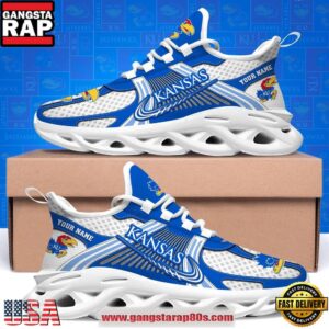 Kansas Jayhawks Custom Name Clunky Sneaker Max Soul Shoes