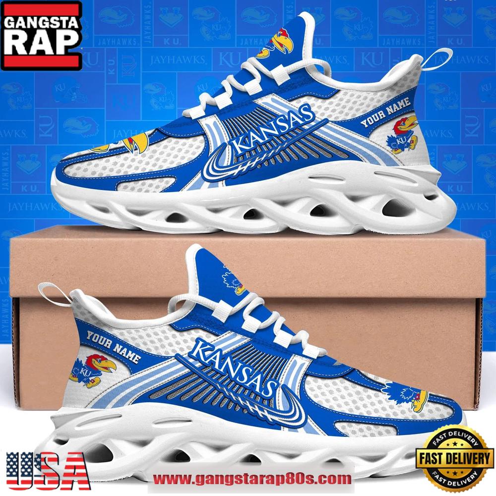 Kansas Jayhawks Custom Name Clunky Sneaker Max Soul Shoes 1 Kansas Jayhawks Custom Name Clunky Sneaker Max Soul Shoes